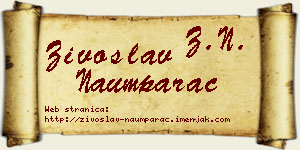 Živoslav Naumparac vizit kartica